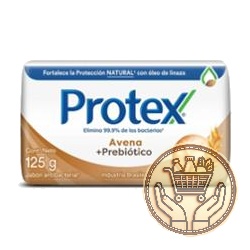 jabón de tocador antibacterial protex avena+prebiótico 125grs