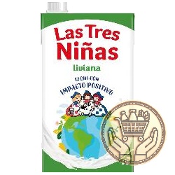 leche larga vida las tres niñas 1% liviana impacto positivo 1lts