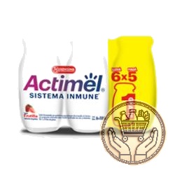 leche fermentada actimel sabor frutilla x6 600grs