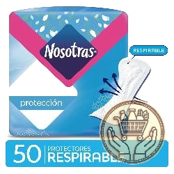 protectores diarios nosotras respirable 50uni
