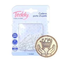 cadena porta chupete teddy colores varios