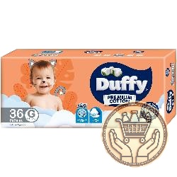pañales duffy premium cotton g 36uni