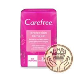 protectores diarios carefree compact protección 20uni