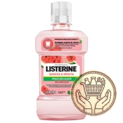 enjuague bucal listerine sandía y menta frescura suave sin alcohol 250cm3