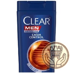 shampoo anticaspa clear men caída control 400cm3
