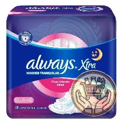 toallitas femeninas always xtra nocturna suave con alas 8uni