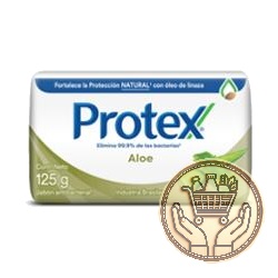 jabón de tocador antibacterial protex aloe 125grs