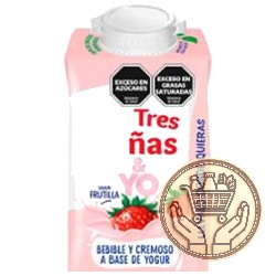 alimento lácteo bebible a base de yogur las tres niñas frutilla 500grs
