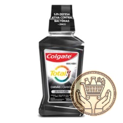 enjuague bucal colgate total 12 carbón activado 250cm3