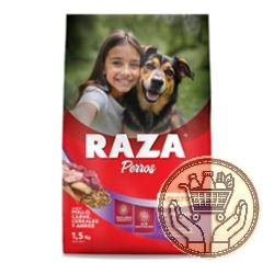 alimento para perros raza adulto pollo carne cereal arroz 1.5kgs