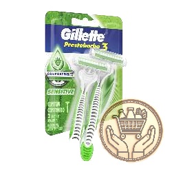 afeitadora descartable gillette prestobarba3 sensecare 2uni