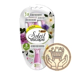 afeitadora descartable bic soleil escape aroma rosa/magnolia 3uni