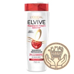 shampoo elvive reparación total 5 keratin 750cm3