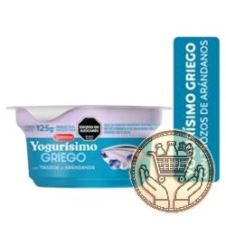 yogur yogurisimo griego con trozos de arándanos pote 125grs