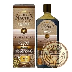 shampoo tío nacho efecto anticanas con henna egipcia 415cm3