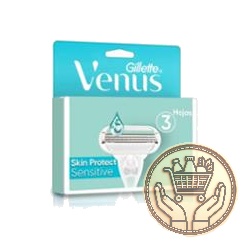 repuesto para afeitar gillette venus skin protect 2uni