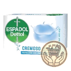 jabón de tocador antibacterial espadol cremoso 80grs