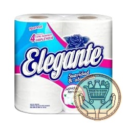 papel higiénico elegante suavidad renovada hoja simple 120mts