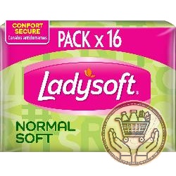toallitas femeninas ladysoft normal soft con alas 16uni